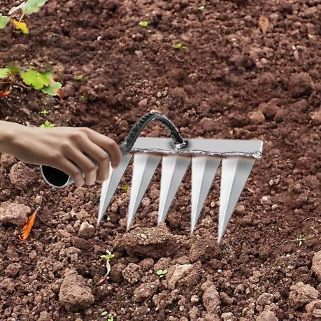 5-Teeth Carbon Steel Weeding Tool