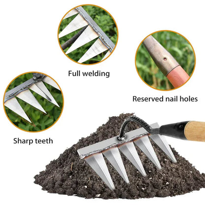 5-Teeth Carbon Steel Weeding Tool
