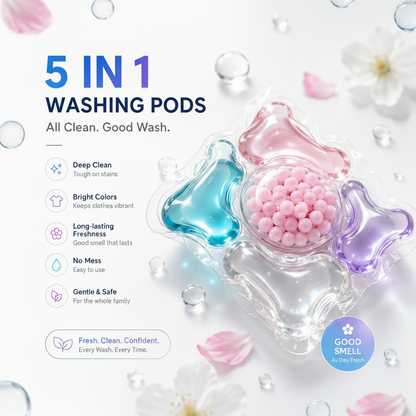 GrabKart™ 5 in 1 Laundry Pods (Pack of 30) | 50% OFF